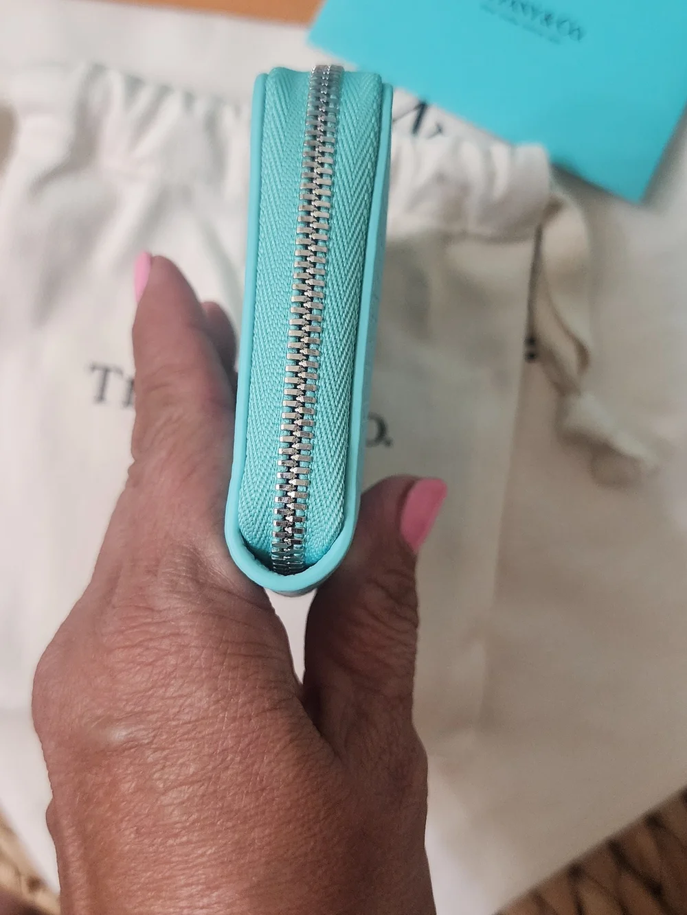 Tiffany & Co. Small Zip Wallet in Signature Blue